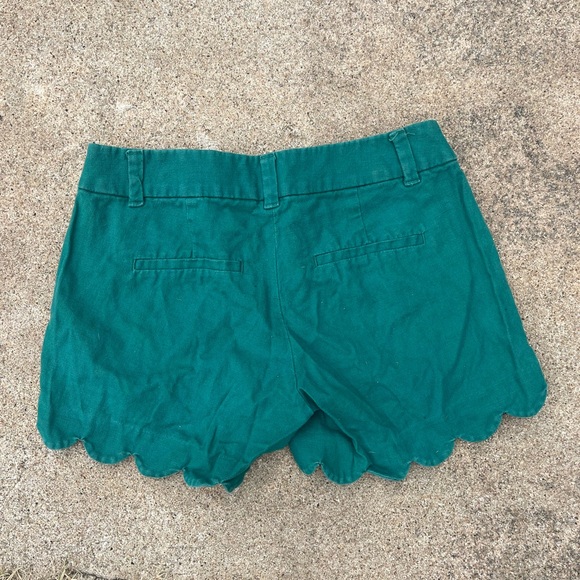 J. Crew dark green scalloped shorts Size: 00 - Picture 5 of 6